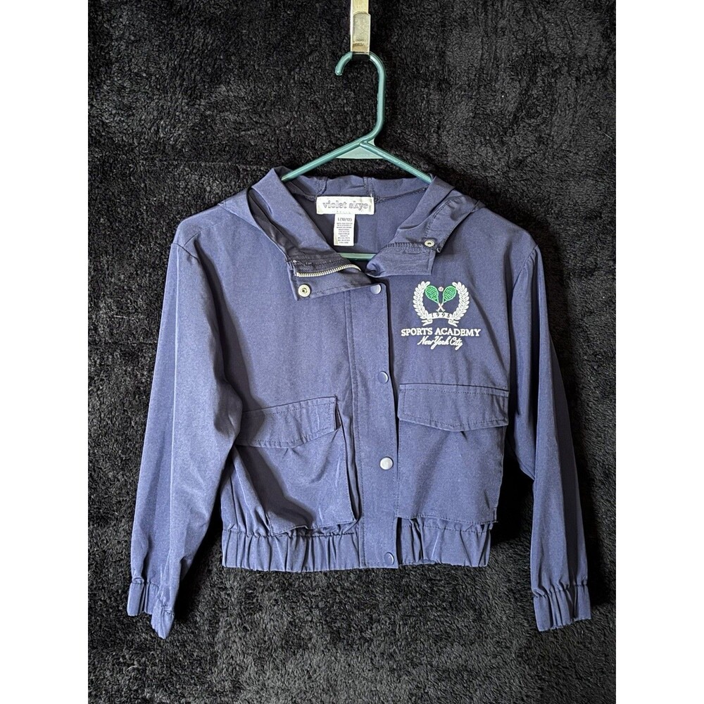Violet Skye Youth L 10/12 Hooded Snap Jacket Sports Academy NYC Girls